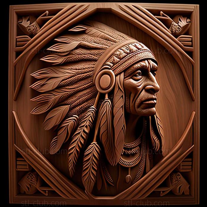 3D model Native American artists (STL)